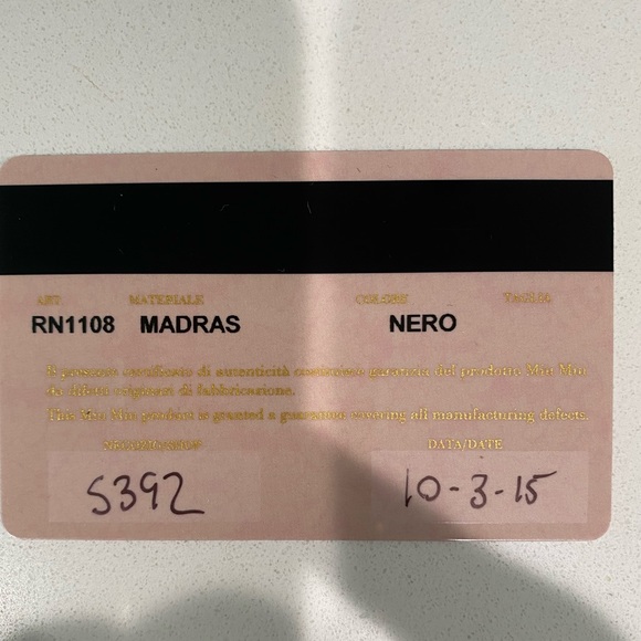 Miu Miu Black Madras Leather Handbag - Picture 10 of 10